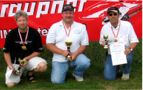 Die ersten 3 Graupner Heli-Cup Bad-Saulgau  von links 2. Klaus Grumbt, 1. Rolf Heszler, 3. Dieter Heinlin