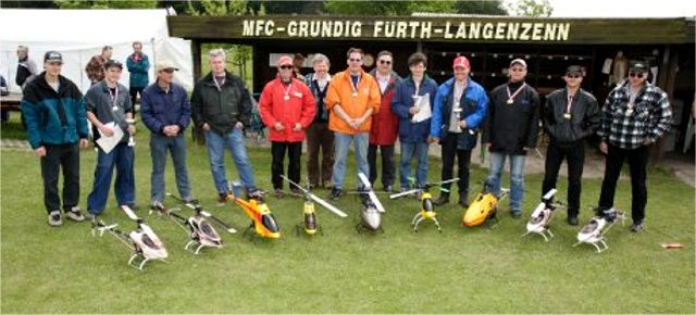 Die Teilnehmer beim Graupner Heli-Cup in Langenzenn